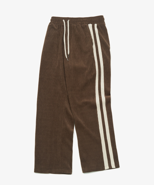 TOFFEE(トフィー)の「GL ダブルサイドライントラックバーティカルパンツ (ブラウン)(スウェットパンツ・メンズ・その他・SMALL/MEDIUM/LARGE/X-LARGE)」の2枚目の写真