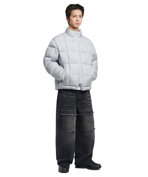 NOMANUAL(NOMANUAL)の「QUBE DUCK DOWN - LIGHT GRAY(ダウンジャケット/コート・レディース・その他・SMALL/MEDIUM/LARGE/X-LARGE)」の3枚目の写真
