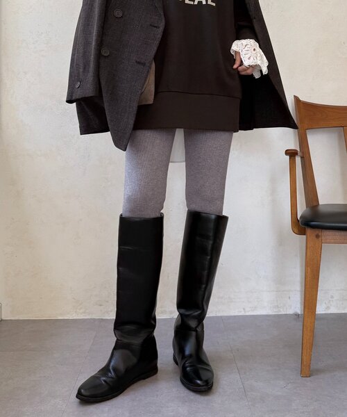 DouDou(ドゥドゥ)の「裏シャギーニットレギンス(その他パンツ・レディース・グレー/ブラック・FREE)」の18枚目の写真
