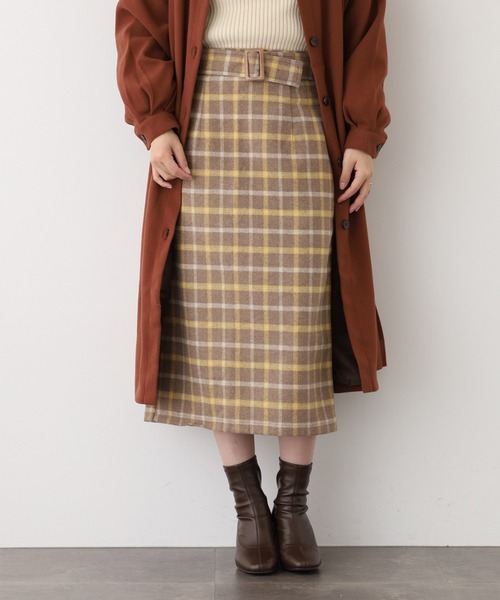 &soiree(アンドソワレ)の「&soiree チェック柄タイトスカート(スカート・レディース・モカ・M/S)」の15枚目の写真