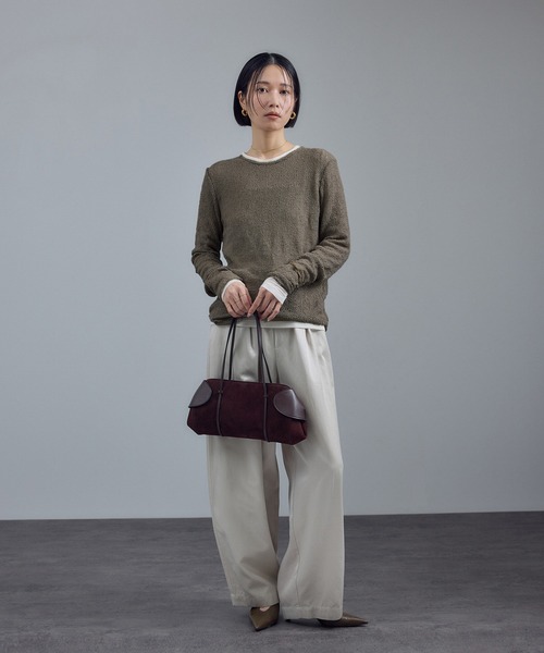 SALON adam et rope'(サロン アダム エ ロペ)の「カーリーレースロングスリーブTシャツ(Tシャツ/カットソー・レディース・ホワイト/ブラック/ベージュ系その他・FREE)」の15枚目の写真