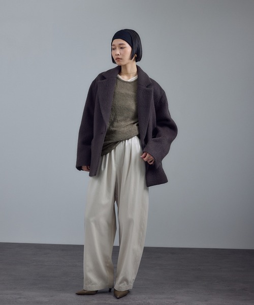 SALON adam et rope'(サロン アダム エ ロペ)の「カーリーレースロングスリーブTシャツ(Tシャツ/カットソー・レディース・ホワイト/ブラック/ベージュ系その他・FREE)」の17枚目の写真