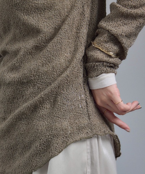 SALON adam et rope'(サロン アダム エ ロペ)の「カーリーレースロングスリーブTシャツ(Tシャツ/カットソー・レディース・ホワイト/ブラック/ベージュ系その他・FREE)」の19枚目の写真