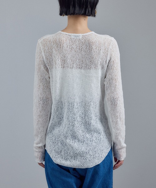 SALON adam et rope'(サロン アダム エ ロペ)の「カーリーレースロングスリーブTシャツ(Tシャツ/カットソー・レディース・ホワイト/ブラック/ベージュ系その他・FREE)」の22枚目の写真