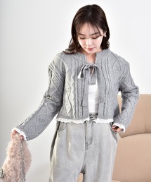 Y/lim（イリム）の「ヘムレースケーブルニットカーディガン（カーディガン/ボレロ）」