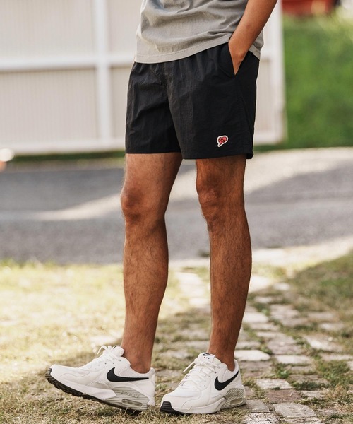 1minute 1second(ワンミニットワンセカンド)の「mp14369-cursive embroidery nylon shorts ショートパンツ(1M26H240)(その他パンツ・メンズ・ブラック/ブラック×ピンク・S/M/L/XL)」の5枚目の写真
