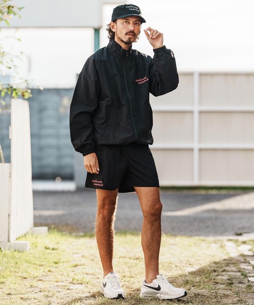 1minute 1second(ワンミニットワンセカンド)の「mp14369-cursive embroidery nylon shorts ショートパンツ(1M26H240)(その他パンツ・メンズ・ブラック/ブラック×ピンク・S/M/L/XL)」の9枚目の写真