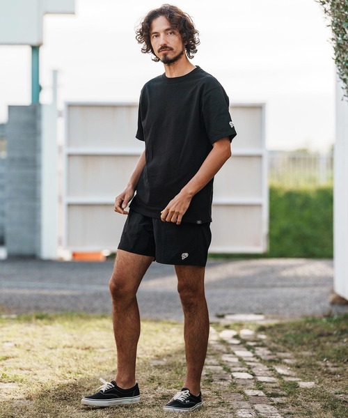 1minute 1second(ワンミニットワンセカンド)の「mp14369-cursive embroidery nylon shorts ショートパンツ(1M26H240)(その他パンツ・メンズ・ブラック/ブラック×ピンク・S/M/L/XL)」の16枚目の写真