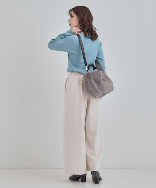 SHOO・LA・RUE（シューラルー）の「ファー2層2WAYトートバッグ（トートバッグ・レディース・グレー/ベージュ/ダークブラウン系・00）」の5枚目の写真