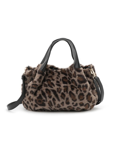 SHOO・LA・RUE（シューラルー）の「ファー2層2WAYトートバッグ（トートバッグ・レディース・グレー/ベージュ/ダークブラウン系・00）」の11枚目の写真