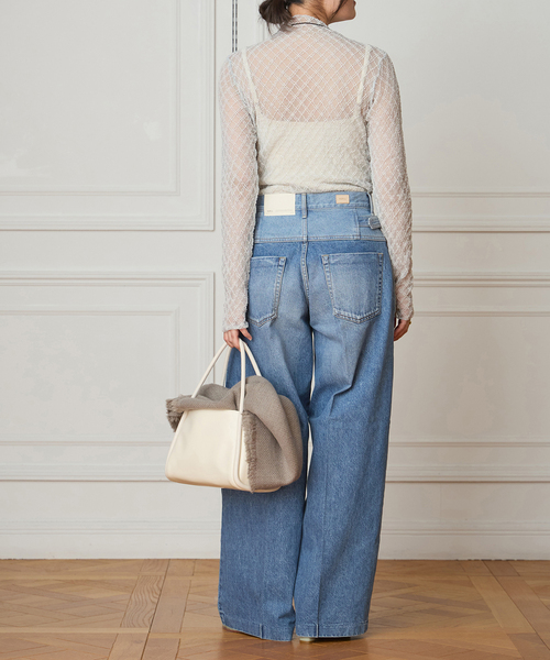 IENA LA BOUCLE(イエナラブークル)の「IENA LA BOUCLE ダイヤチュールカットソー(Tシャツ/カットソー・レディース・グレー/ホワイト・FREE)」の10枚目の写真