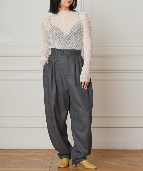 IENA LA BOUCLE(イエナラブークル)の「IENA LA BOUCLE ダイヤチュールカットソー(Tシャツ/カットソー・レディース・グレー/ホワイト・FREE)」の16枚目の写真