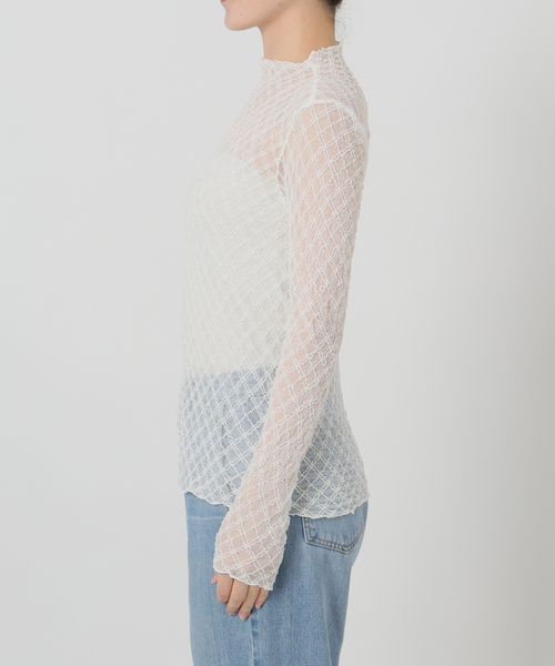 IENA LA BOUCLE(イエナラブークル)の「IENA LA BOUCLE ダイヤチュールカットソー(Tシャツ/カットソー・レディース・グレー/ホワイト・FREE)」の21枚目の写真