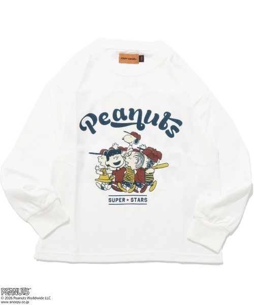 KRIFF MAYER Kid's Collection(クリフメイヤーキッズコレクション)の「SNOOPYコラボゆるT(Tシャツ/カットソー・キッズ・ネイビー/オリーブ/オフホワイト/カラフル/サックスブルー・130/120/170/160/150/140)」の6枚目の写真