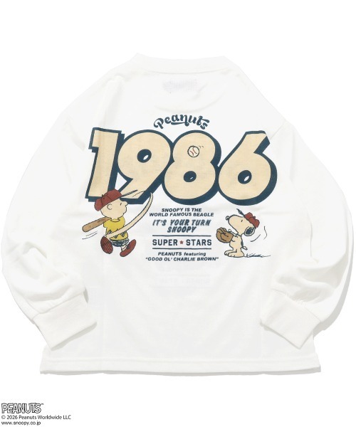 KRIFF MAYER Kid's Collection(クリフメイヤーキッズコレクション)の「SNOOPYコラボゆるT(Tシャツ/カットソー・キッズ・ネイビー/オリーブ/オフホワイト/カラフル/サックスブルー・130/120/170/160/150/140)」の7枚目の写真