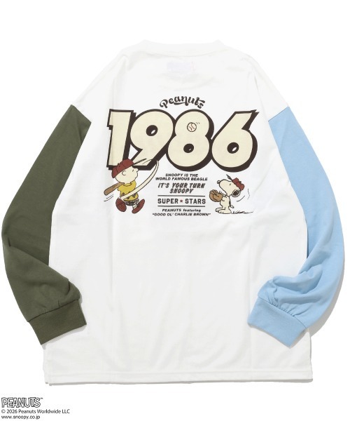 KRIFF MAYER Kid's Collection(クリフメイヤーキッズコレクション)の「SNOOPYコラボゆるT(Tシャツ/カットソー・キッズ・ネイビー/オリーブ/オフホワイト/カラフル/サックスブルー・130/120/170/160/150/140)」の15枚目の写真