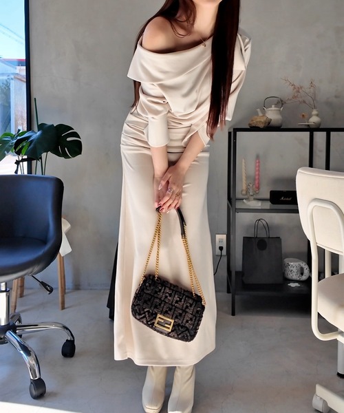 セール】スカーフドレープワンピース（ワンピース）｜THEODORIC.dy