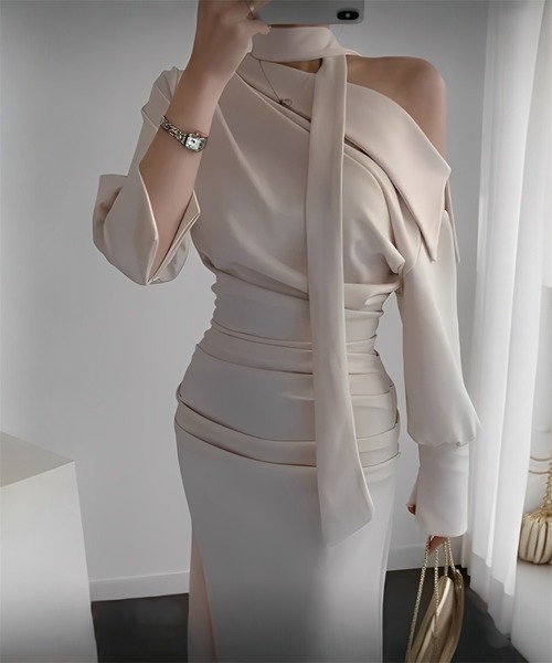 Theodoric.dyセオドリックディ/スカーフドレープワンピース スカーフドレープワンピース | THEODORIC.dy公式通販 | セオドリックディ