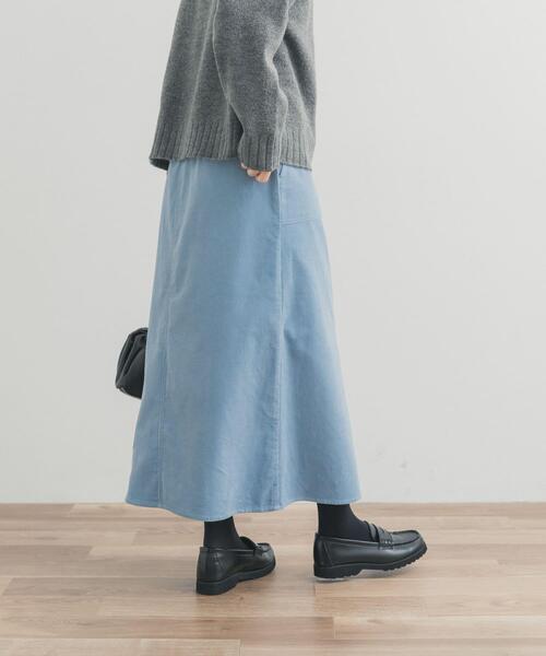 URBAN RESEARCH DOORS(アーバンリサーチドアーズ)の「『UR TECH』コーデュロイスカート(スカート・レディース・ライトブルー/アイボリー・MEDIUM)」の16枚目の写真