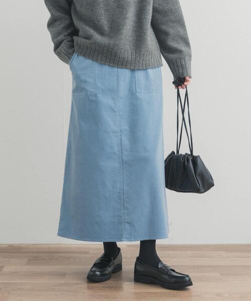 URBAN RESEARCH DOORS(アーバンリサーチドアーズ)の「『UR TECH』コーデュロイスカート(スカート・レディース・ライトブルー/アイボリー・MEDIUM)」の15枚目の写真