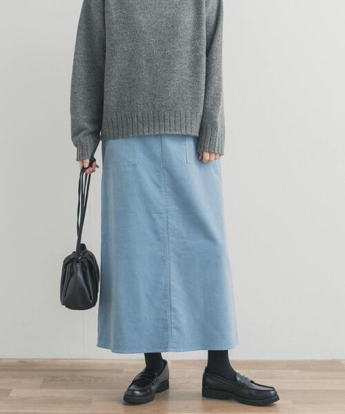 URBAN RESEARCH DOORS(アーバンリサーチドアーズ)の「『UR TECH』コーデュロイスカート(スカート・レディース・ライトブルー/アイボリー・MEDIUM)」の13枚目の写真