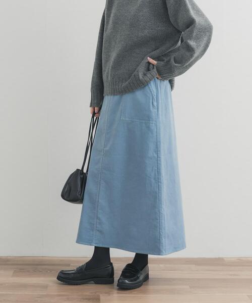 URBAN RESEARCH DOORS(アーバンリサーチドアーズ)の「『UR TECH』コーデュロイスカート(スカート・レディース・ライトブルー/アイボリー・MEDIUM)」の12枚目の写真