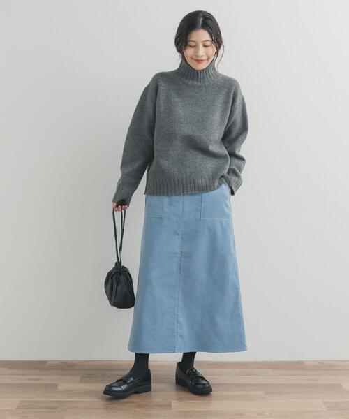 URBAN RESEARCH DOORS(アーバンリサーチドアーズ)の「『UR TECH』コーデュロイスカート(スカート・レディース・ライトブルー/アイボリー・MEDIUM)」の10枚目の写真