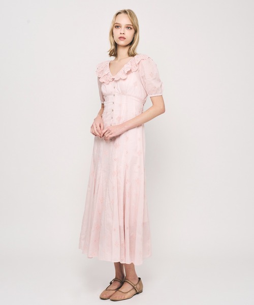 DEICY（デイシー）の「コットンボイルフラワーワンピース（ワンピース・レディース・ライトブルー/オフホワイト/レッド/ピンク・0/1）」の20枚目の写真