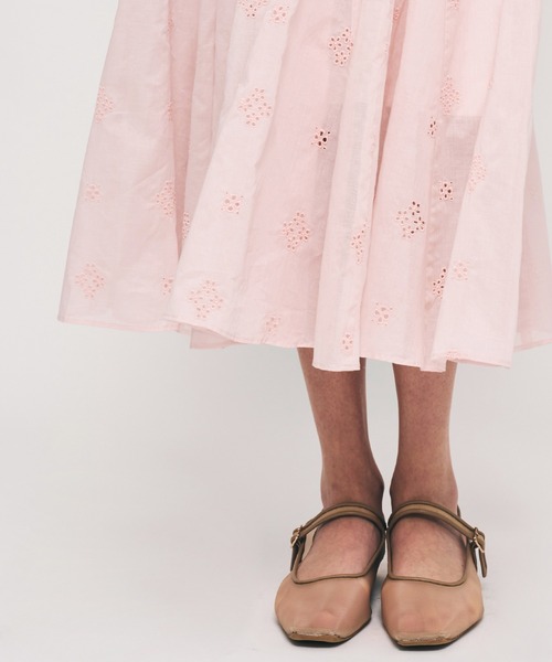 DEICY（デイシー）の「コットンボイルフラワーワンピース（ワンピース・レディース・ライトブルー/オフホワイト/レッド/ピンク・0/1）」の8枚目の写真