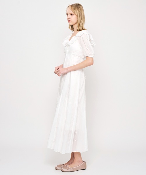 DEICY（デイシー）の「コットンボイルフラワーワンピース（ワンピース・レディース・ライトブルー/オフホワイト/レッド/ピンク・0/1）」の12枚目の写真