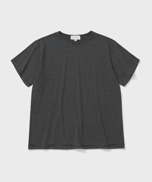 SHIRTER(シャーター)の「SOFT STRIPE T-SHIRT (BLACK WHITE)(Tシャツ/カットソー・メンズ・その他・SMALL/MEDIUM/LARGE)」の1枚目の写真