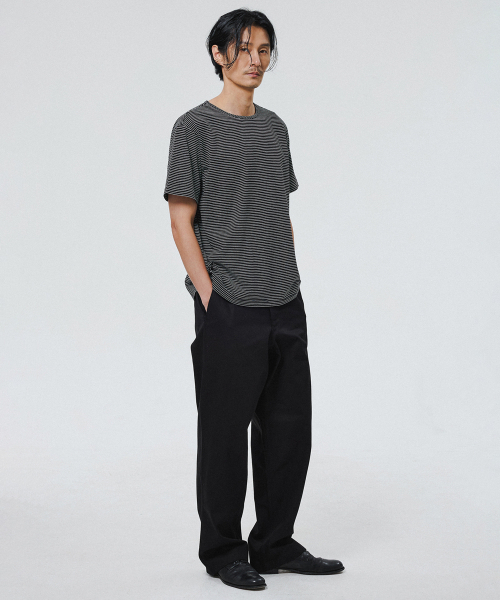 SHIRTER(シャーター)の「SOFT STRIPE T-SHIRT (BLACK WHITE)(Tシャツ/カットソー・メンズ・その他・SMALL/MEDIUM/LARGE)」の3枚目の写真
