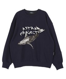 ウェイルオーバーサイズドロップショルダースウェット_ネイビー