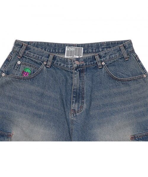 youthbath(ユースバース)の「PK WRESTLER CARGO WORK PANTS_DENIM BLUE(デニムパンツ・レディース・その他・MEDIUM/SMALL/X-SMALL/LARGE)」の2枚目の写真