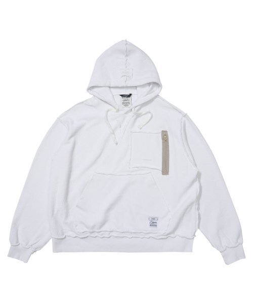 INSIDEOUT OVERSIZED BIO-WASHED HOODIE V2WHITE