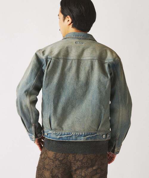 JOURNAL STANDARD relume（ジャーナルスタンダード　レリューム）の「スモーキーデニム トラッカージャケット（デニムジャケット・メンズ・ブラック系その他/クリアブルー/コバルトブルー・MEDIUM/LARGE）」の6枚目の写真