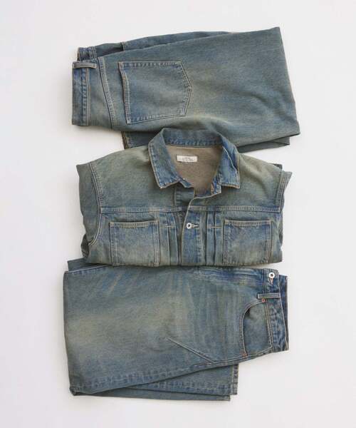 JOURNAL STANDARD relume（ジャーナルスタンダード　レリューム）の「スモーキーデニム トラッカージャケット（デニムジャケット・メンズ・ブラック系その他/クリアブルー/コバルトブルー・MEDIUM/LARGE）」の8枚目の写真
