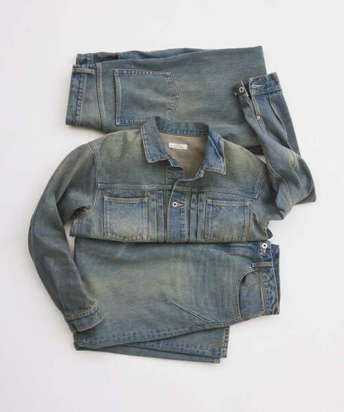 JOURNAL STANDARD relume（ジャーナルスタンダード　レリューム）の「スモーキーデニム トラッカージャケット（デニムジャケット・メンズ・ブラック系その他/クリアブルー/コバルトブルー・MEDIUM/LARGE）」の10枚目の写真