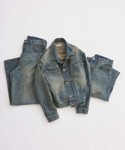 JOURNAL STANDARD relume（ジャーナルスタンダード　レリューム）の「スモーキーデニム トラッカージャケット（デニムジャケット・メンズ・ブラック系その他/クリアブルー/コバルトブルー・MEDIUM/LARGE）」の11枚目の写真