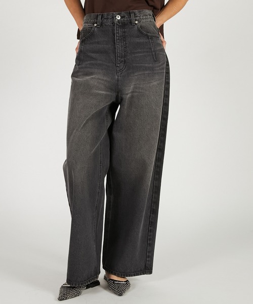 PRANK PROJECT（プランクプロジェクト）の「チュールスカートレイヤードデニム / Tulle Skirt Layered Denim（デニムパンツ・レディース・ブルー/ブラック・36/38）」の10枚目の写真