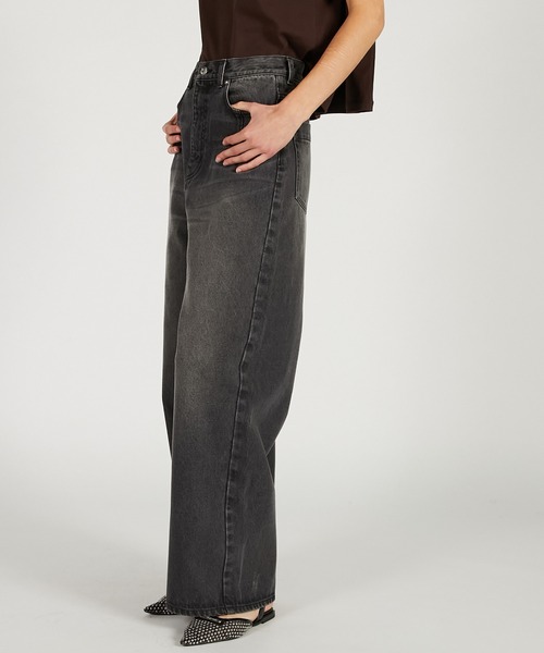 PRANK PROJECT（プランクプロジェクト）の「チュールスカートレイヤードデニム / Tulle Skirt Layered Denim（デニムパンツ・レディース・ブルー/ブラック・36/38）」の11枚目の写真