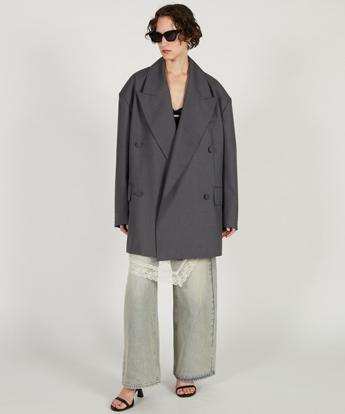 PRANK PROJECT（プランクプロジェクト）の「チュールスカートレイヤードデニム / Tulle Skirt Layered Denim（デニムパンツ・レディース・ブルー/ブラック・36/38）」の5枚目の写真