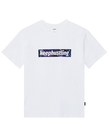KEEPHUSTLING（キープハッスリング）の「Tropical Box Logo Short Sleeve T-Shirt (White)（Tシャツ/カットソー）」