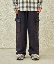 WASHED DYING CARGO SWEAT PANTS (NAVY)