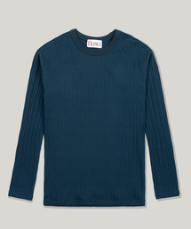 Ribbed Slim Long Sleeve [BLUISH GREEN]