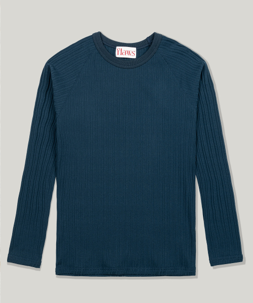 FLAWSROOM（フローズルーム）の「Ribbed Slim Long Sleeve [BLUISH GREEN]（Tシャツ/カットソー・メンズ・その他・MEDIUM/LARGE）」の6枚目の写真
