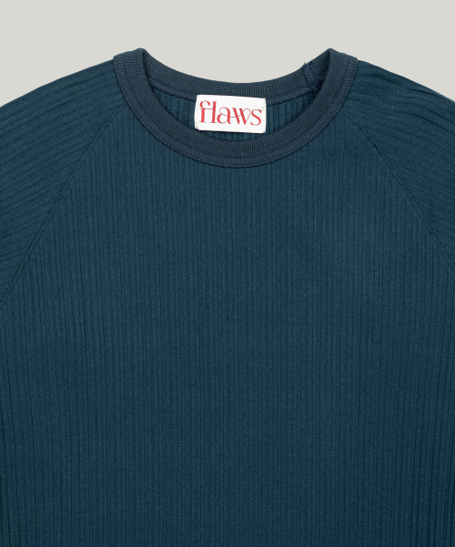 FLAWSROOM（フローズルーム）の「Ribbed Slim Long Sleeve [BLUISH GREEN]（Tシャツ/カットソー・メンズ・その他・MEDIUM/LARGE）」の4枚目の写真