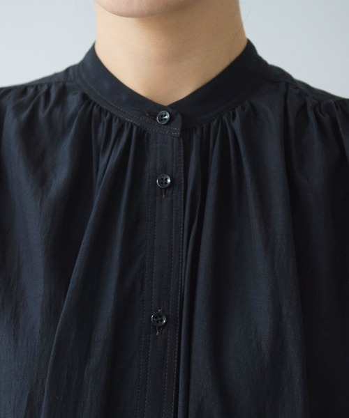 yuni(ユニ )の「100/1Cotton/Cupra gather sleeves ワンピース(ワンピース・レディース・ブラック/グレー/ブルー・FREE)」の13枚目の写真
