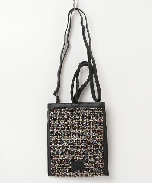 MASSIVE STORE(マッシブストア)の「【Swaraj/スワラージ】ツイードレザー2WAY mini BAG(山羊革)(ショルダーバッグ・メンズ・ブラック/グリーン系その他2/ネイビー/その他1・FREE)」の2枚目の写真