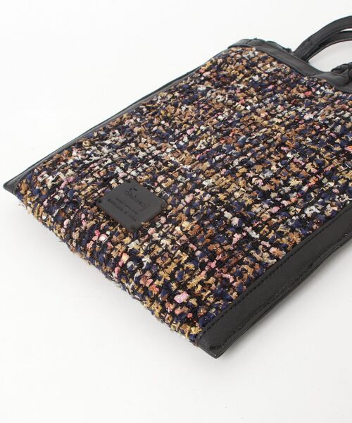 MASSIVE STORE(マッシブストア)の「【Swaraj/スワラージ】ツイードレザー2WAY mini BAG(山羊革)(ショルダーバッグ・メンズ・ブラック/グリーン系その他2/ネイビー/その他1・FREE)」の6枚目の写真